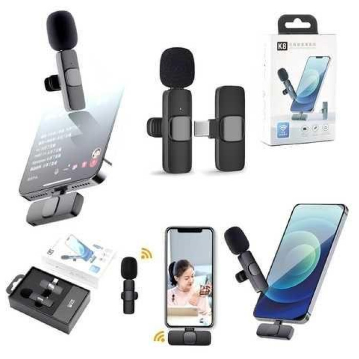 Портативный беспроводной петличный микрофон K8-I Type-CAND-1