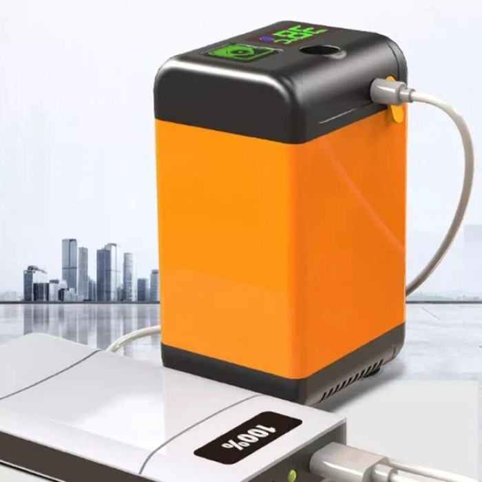 Портативний Душ із цифровим дисплеєм температури 7800 mAh MY-880 Жовтогарячий