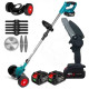 Набір 2 в 1 газонокосарка на коліщатках + пила, 48v, 2 ак