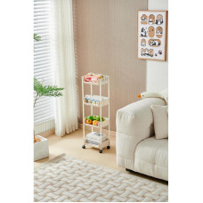 Етажерка на колесах 4 полиці підлогова біла Storage rack AND 1226