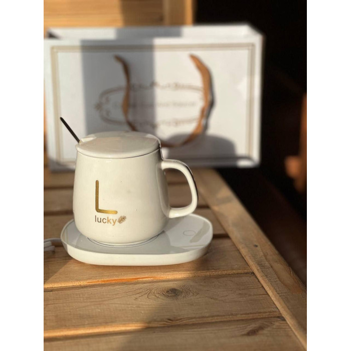 Кружка с подогревом от сети ПОДАРОЧНЫЙ НАБОР БЕЛАЯ И РОЗОВАЯ cup AND XL-999