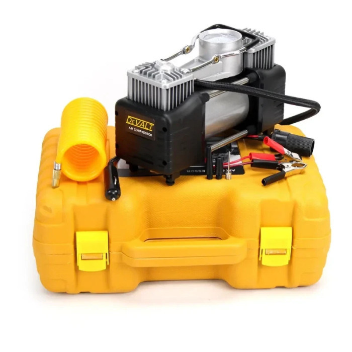 Автомобільний однопоршневий компресор із набором інструментів