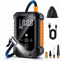 Аккумуляторный автомобильный компрессор с цифровым дисплеем, 15000 мАч (-871)