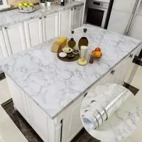 Самоклейна плівка мармур для кухні Kitchen Sticker, 5 метрів (світла)