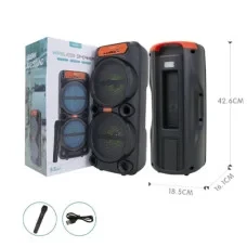 Колонка-Bluetooth з двома 8" динаміками й 1 бездротовим мікрофоном GTS-1880 42 см