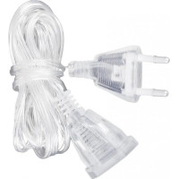 Кабель живлення прозорий провід для гірлянди 3,0м Plug