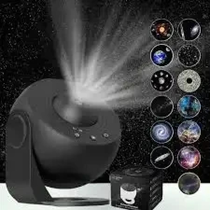 Проєктор зоряного неба Galaxy Projector-нічник 360°, 13 космічних слайдів