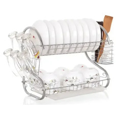 Сушарка настільна для посуду A-PLUS 1154 з 40 СМ кишенями для приладів і чашок AND935