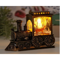 Новогодний декоративный светильник-паровоз с ОЛЕНЕМ AND 5689