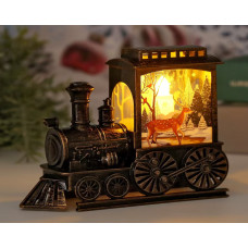 Новогодний декоративный светильник-паровоз с ОЛЕНЕМ AND 5689
