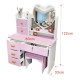Туалетный столик для спальни СЕРДЦЕ РОЗОВЫЙ AND 5692