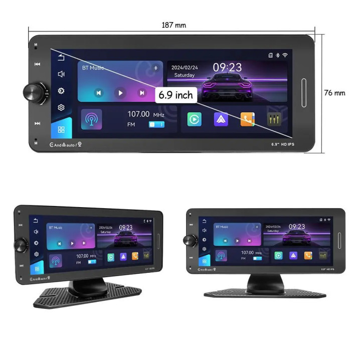Портативний екран 7-дюймовий з Carplay 601W