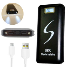 Внешний аккумулятор Power Bank+LCD 30000mah UKC (реальная емкость 9600)