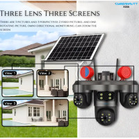 Камера відеоспостереження 3 об'єктива 4G сигналізація VN 404