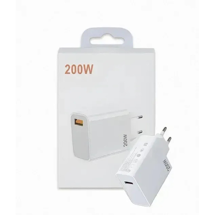 Адаптер для зарядки USB с кабелем USB-C 200W