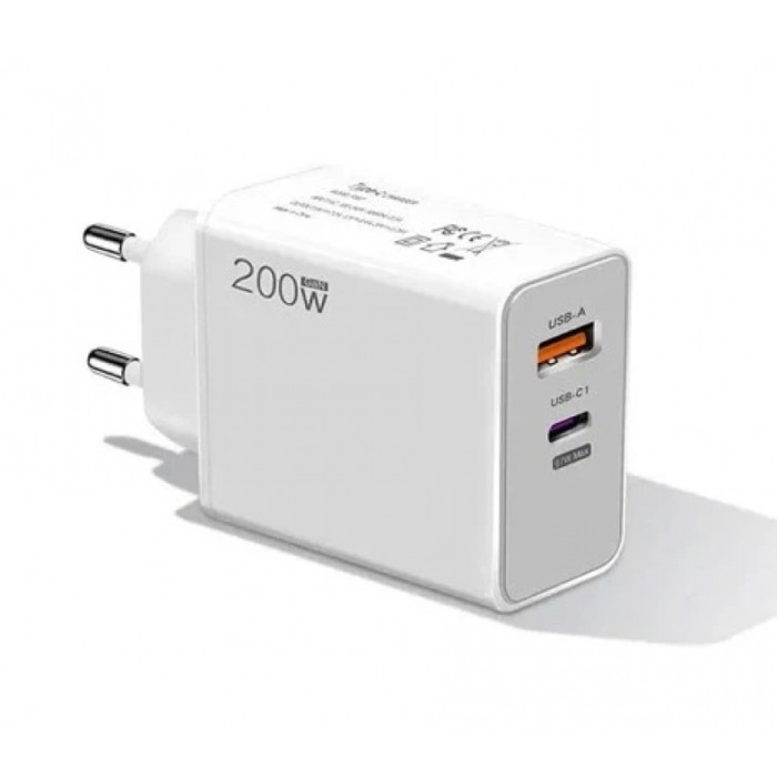 Адаптер для зарядки USB с кабелем USB-TYPE-C 200W +CABLE USB/PD