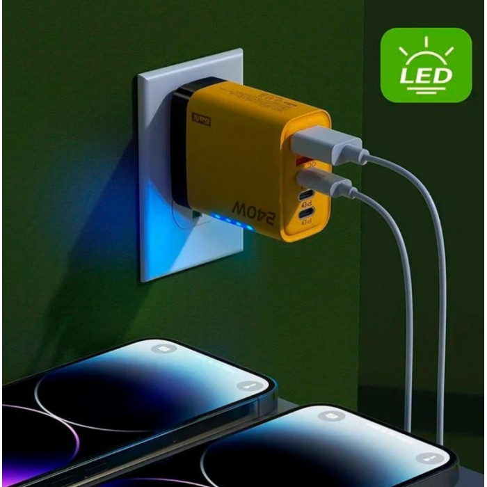 Адаптер для зарядки 240W 3 Type-C 2 USB