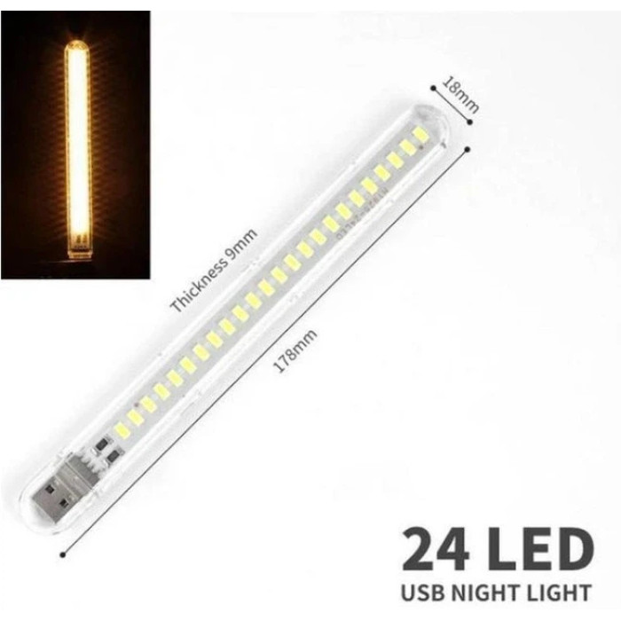 Світлодіодний ліхтарик usb лампа 24LED
