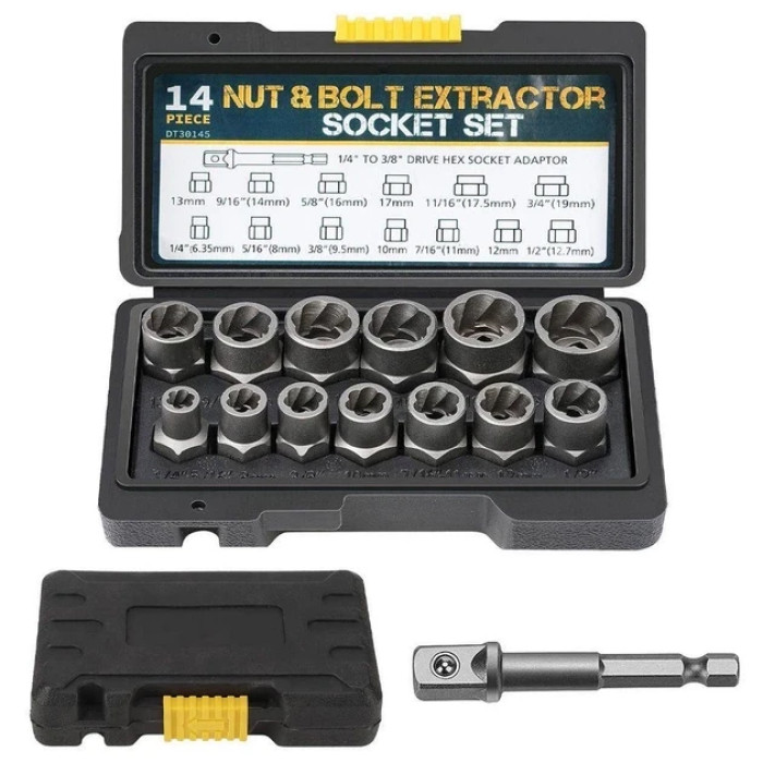 Набор инструментов для удаления ударных болтов и гаек, 14 шт. Nut extractor AND ES-14
