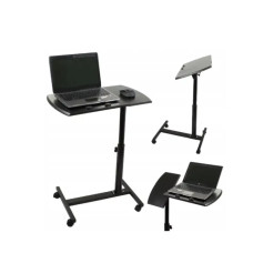 Столик подставка для ноутбука на колесиках черный AND 5541