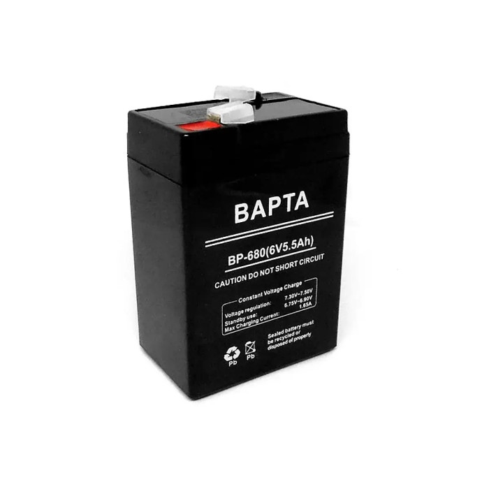 Аккумуляторная батарея BAPTA BP-680 6В 5.5Ач 70х45х95
