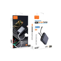 Внешний аккумулятор Power Bank 20000мАч PD 45Вт QC 22.5Вт 77Втч Laptop/Macbook TUGII Y245