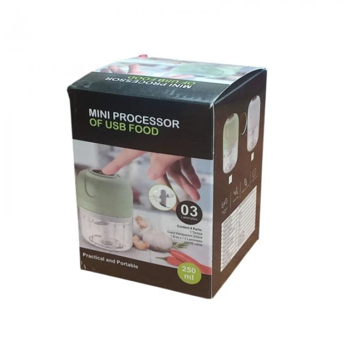 Портативный измельчитель 250ml Mini Processor of USB Food