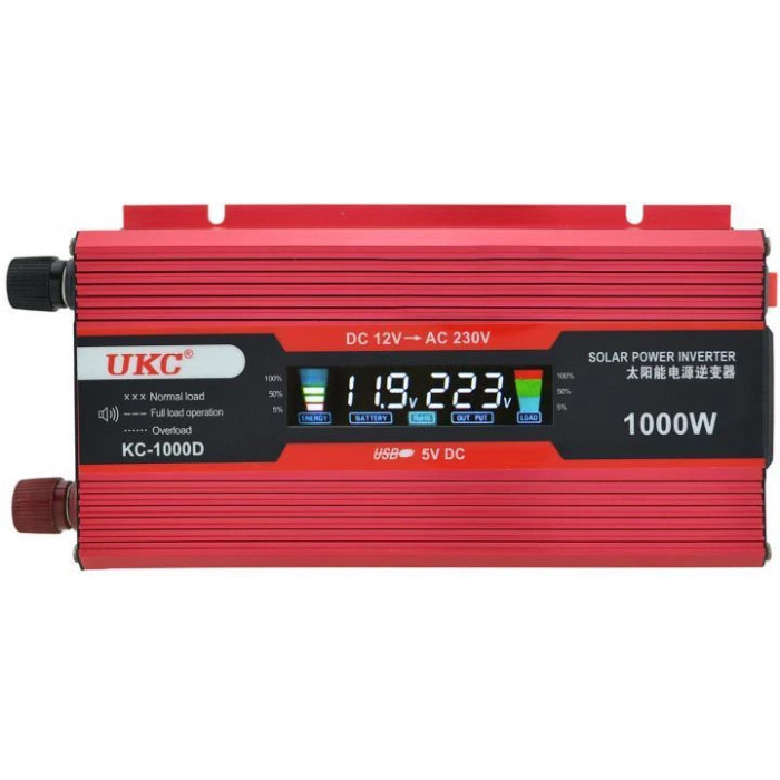Преобразователь AC/DC KC 1000D 1000W 12V + LCD дисплей