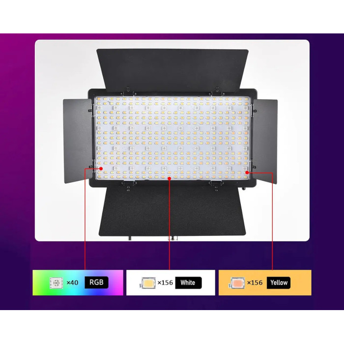 Профессиональное студийное освещение PRO-LED RGBS 600