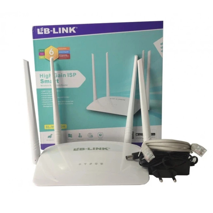 WiFi роутер LB-Link BL-WR450H 2.4GHz 300Mbps /антены: 4*5dBi /2LAN+1WAN