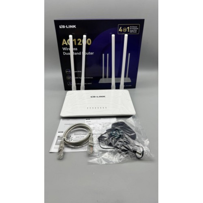 WiFi роутер LB-Link BL-W1210M 2.4GHz/5GHz 1200Mbps антены: 2*5dBi + 5G 2*5dBi