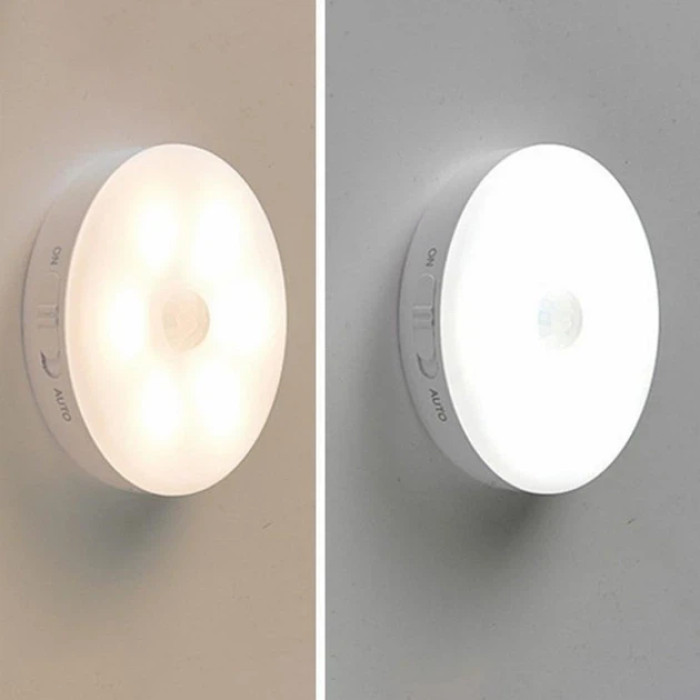 Беспроводной круглый Led светильник с датчиком движения BL-0.6W