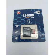 Карта памяти micro LEGEND PRO 8GB class 10 (с адаптером)