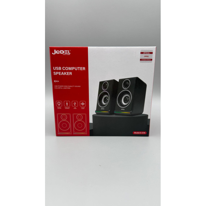 Колонки для PC 2.0 USB JEDEL S-578 RGB (2*3W)