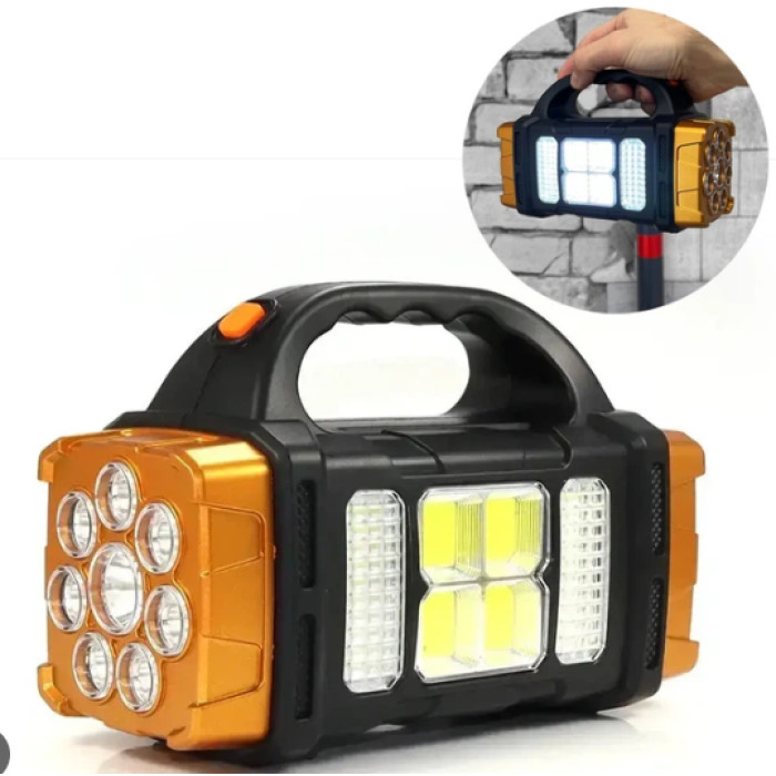 Акумуляторний ліхтарик 2400 мА·год Solar Hurry Bolt HB-1678 із сонячною панеллю