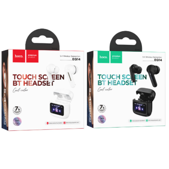 Гарнитура Bluetooth HOCO EQ14 Cool Color (BT 5.4) TWS Touch Screen
