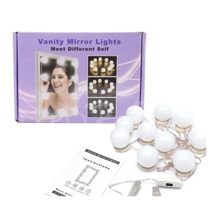 Підсвічування для дзеркала Vanity Mirror Lights з пультом 10 ламп