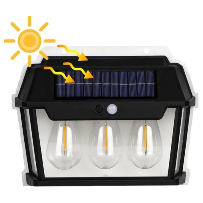 Ліхтар на сонячній панелі HW 999-3W SOLAR INTERACTION WALL LAMP