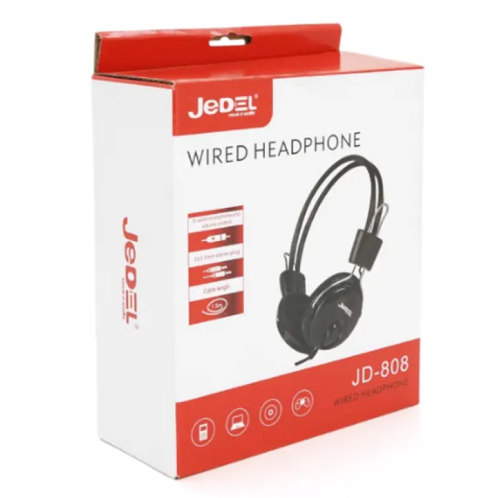 Навушники дротові JEDEL JD-808 з мікрофоном