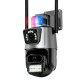 Вулична поворотна WIFI-камера P11 з бузковою і зумом Dual Lens Zoom 8MP, ICSEE