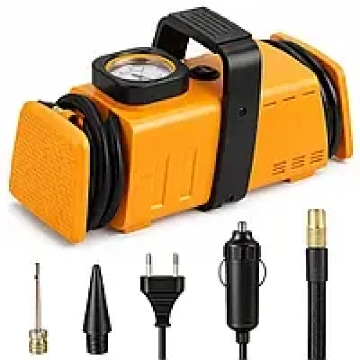 Автомобильный компрессор для накачки шин 12V/220V, 7 Бар (DT-1293)