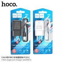 СЗУ Hoco C96A (1хUSB) 10.5W 2.1A + кабель Lightning