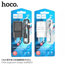 СЗУ Hoco C96A (1хUSB) 10.5W 2.1A + кабель Lightning