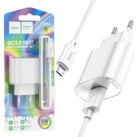 СЗУ Hoco C109A Fighter (1хUSB) 18W QC3.0 + кабель Type-C