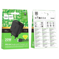 СЗУ Hoco CS82A Excellent (1хType-C) 20W PD + кабель Type-C to Lightning