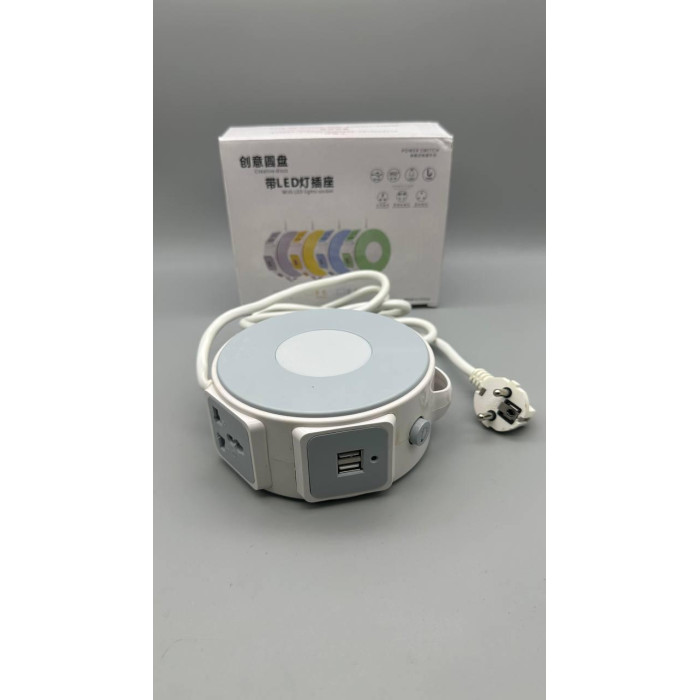 Мережевий фільтр LED (3 розетки/2хUSB) + підсвітка