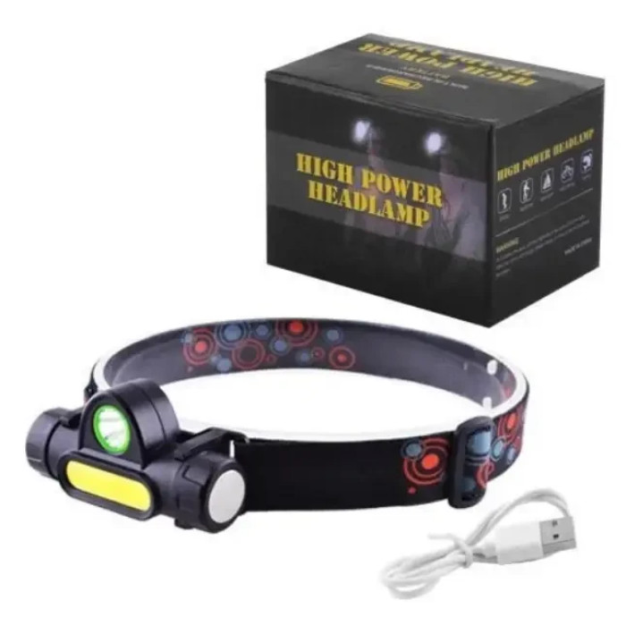 Налобный фонарь BL 8101 COB XPE магнитный 14500 usb charge