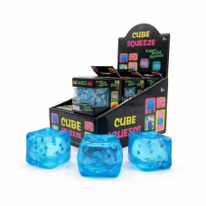 Іграшка-антистрес-квіш кубик льоду CUBE SQUEEZE BALL сніжинки (к-кт з 12 шт.)