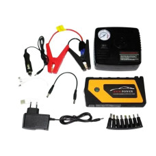 Пусковий автомобільний пристрій для акумулятора JUMP STARTER Power Bank + compressor 9980 mAh