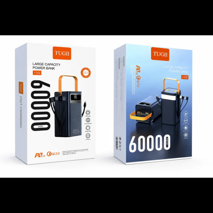 Внешний аккумулятор Power Bank TUGII Y106 60000 mAh 22.5W
